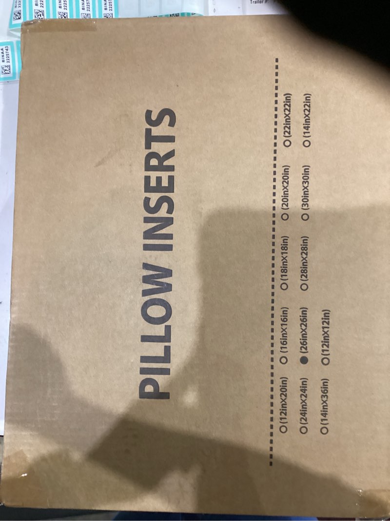 Condition photo showing New/Like New for puredown® Euro Pillow Inserts 26 x 26 (Pack of 2, White), Down Feather Pillow Stuffer, Premium White Pillows for Bed, Couch, and Cushion 26x26 Inch 2