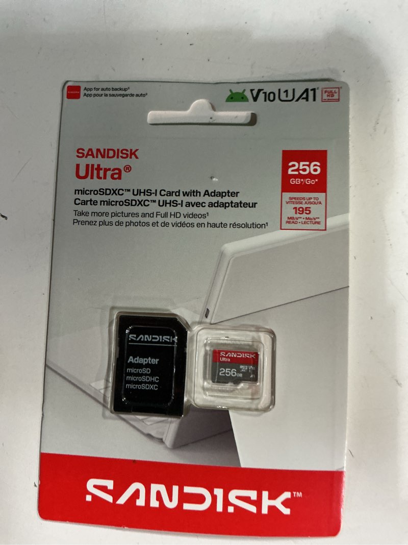 Condition photo showing New/Like New for sandisk 256gb microsdxc-card, licensed for nintendo-switch - sdsqxao-256g-gnczn 256gb super mario super star