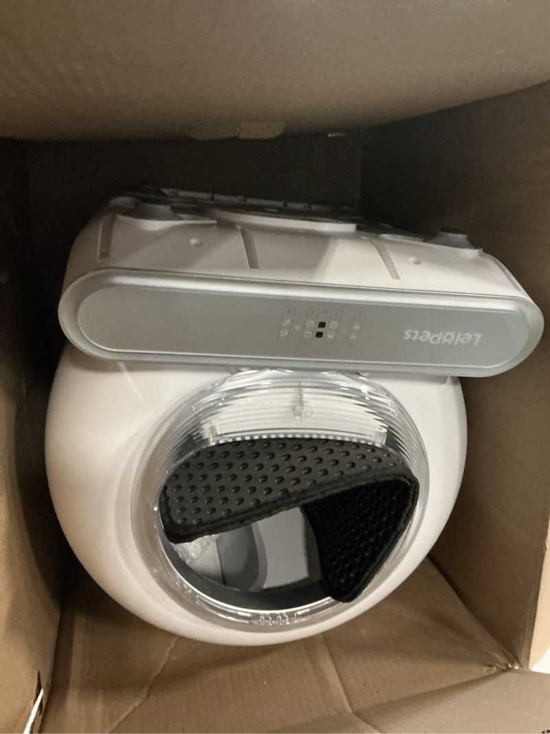 Condition photo showing As Is for Self Cleaning Litter Box, Integrated Safety Automatic Cat Litter Box Self Cleaning 65L+9L for Multiple Cats, App Control, Odor Removal, Includes Mat & Liner (3 Rolls) - White(similar no same)