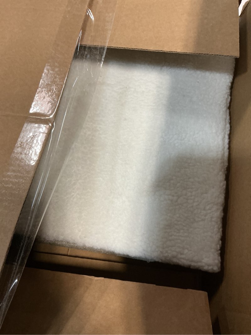 Condition photo showing Good Condition for Bedsure Cat Beds for Indoor Cats - Large Cat Cave for Pet Cat House with Fluffy Ball Hanging and Scratch Pad, Foldable Cat Hideaway, 16.5x16.5x13 inches, Grey Grey Single