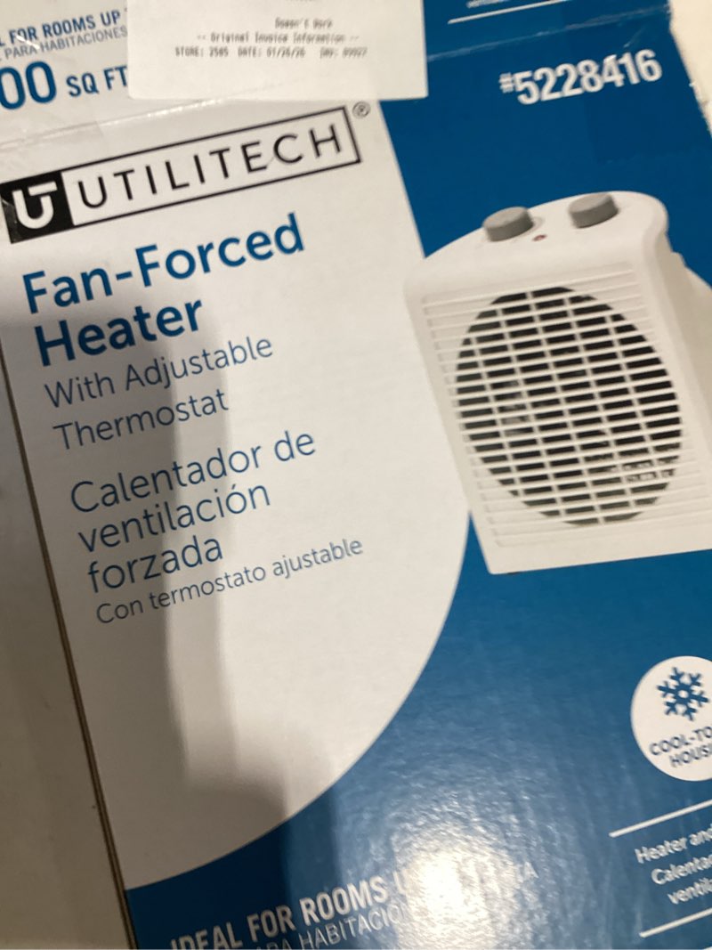 Condition photo showing Good Condition for + views last week Utilitech 1500 -Watt Fan Compact personal Indoor Electric Space Heater with Thermostat Item #5228416 | Model #BNS-15JW