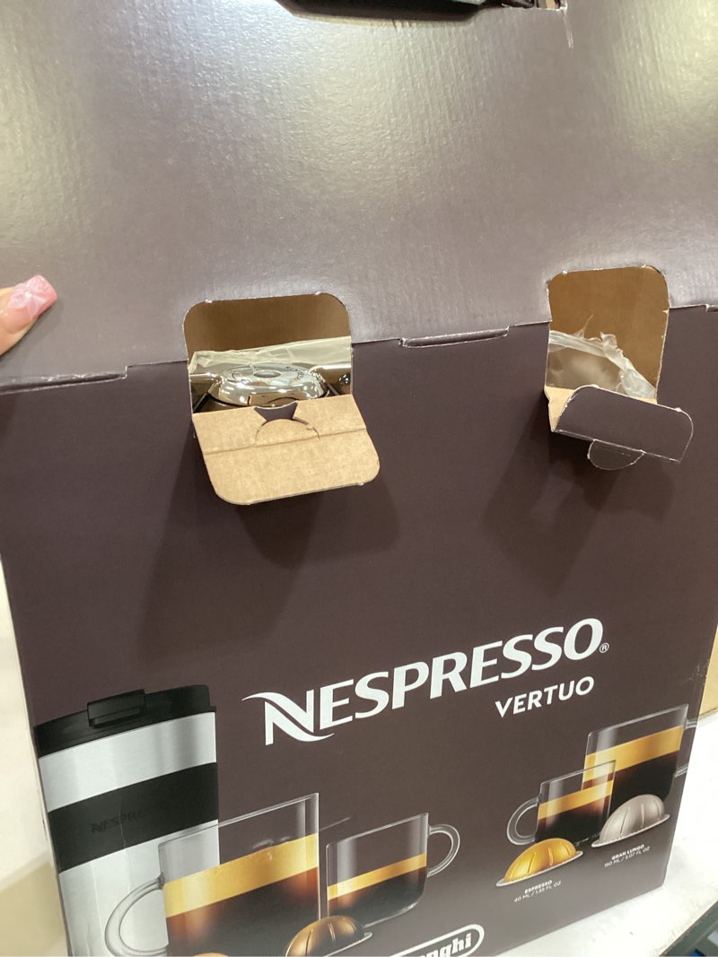 Condition photo showing New/Like New for nespresso vertuo coffee and espresso maker by de'longhi - graphite metal