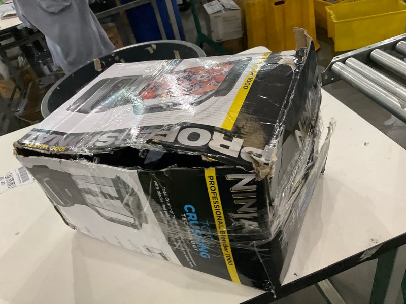 Condition photo showing As Is for Ninja Professional Blender 1000W, Total Crushing Technology- Smoothies, Ice Crushing & Frozen Fruit, Full-Size Countertop Blender, 72-oz. Pitcher, Black & Grey, BL610 Generation 2 (1000 Watts)