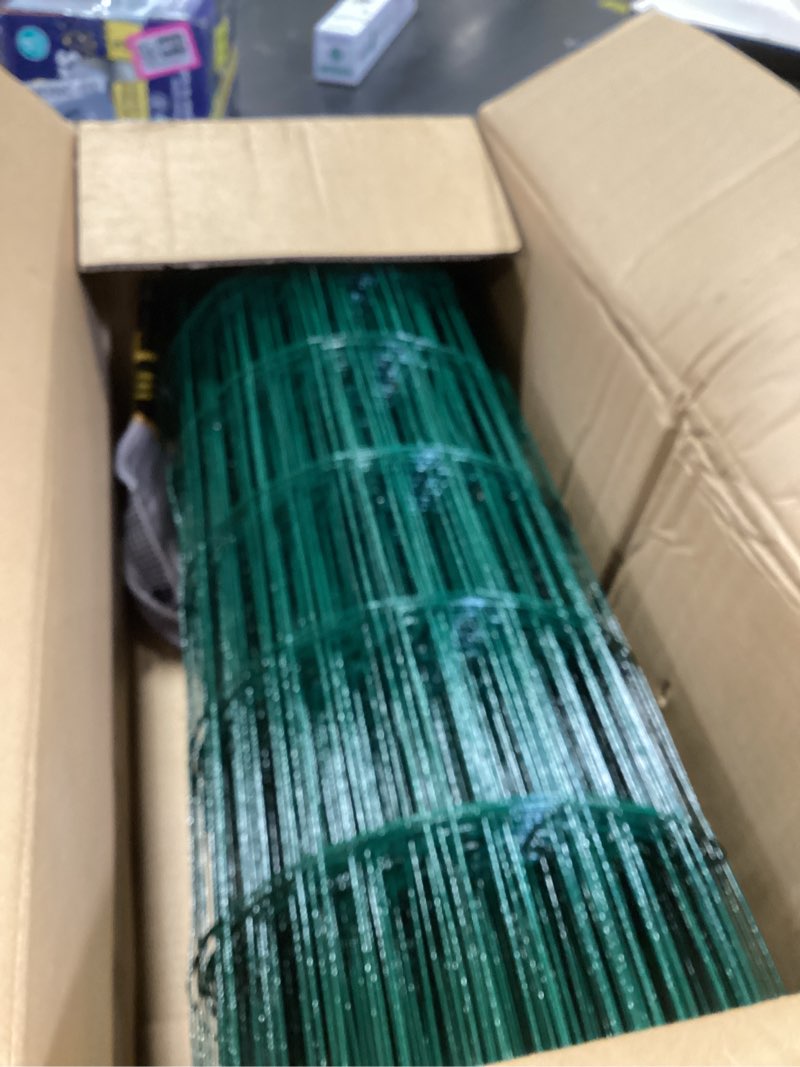 Condition photo showing Good Condition for tongmo 2 ft x 100 ft green pvc coated welded wire fence, 16ga garden chicken wire fence roll, mesh size 2" x 4" hardware cloth, ideal for yard protection and poultry netting 2ft*100ft green