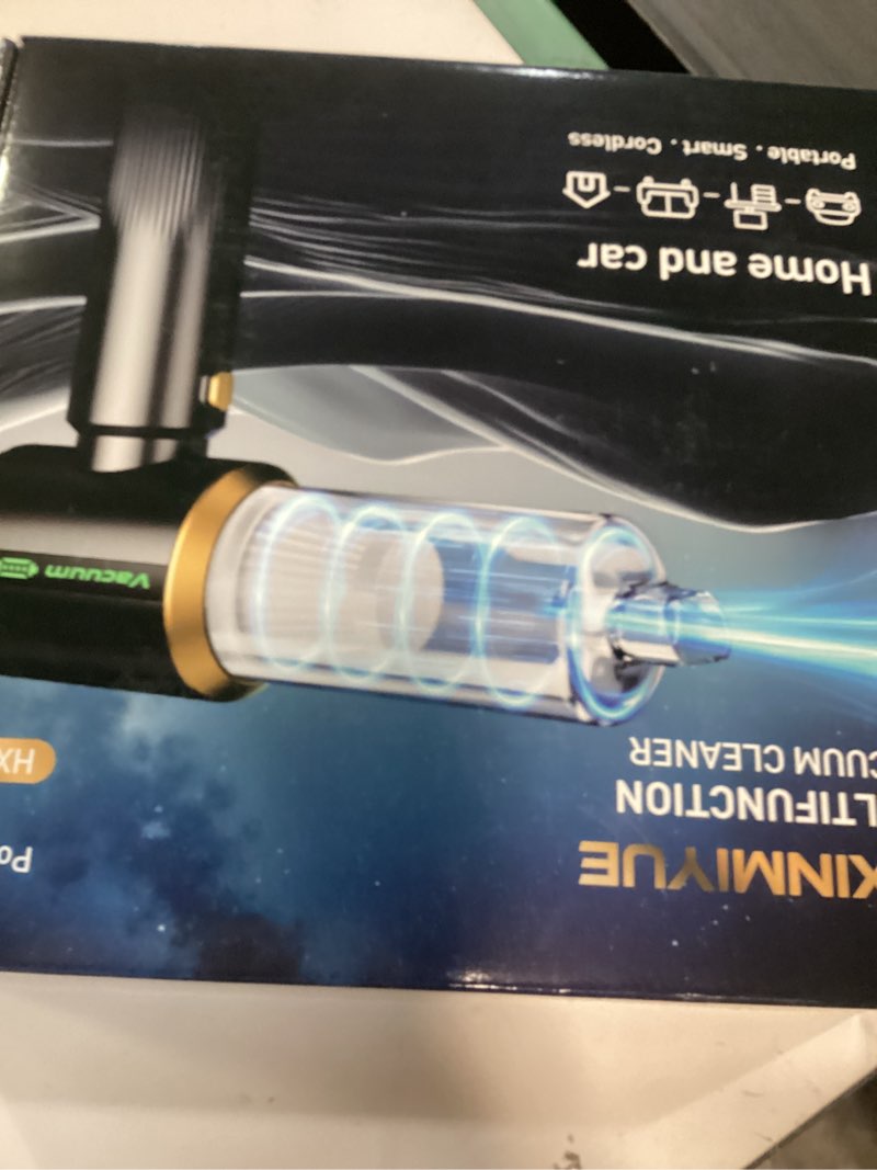 Condition photo showing New/Like New for cordless car vacuum cleaner: handheld vacuum with 16000pa strong suction, brushless motor & hepa filter, 7-in-1 cleaning kit, type-c charging for home office car pet ink black