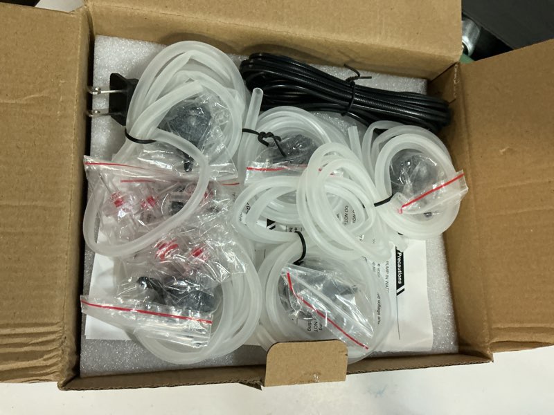 Condition photo showing New/Like New for aquamiracle quiet aquarium air pump 5-outlet fish tank air pump, 10w 317gph high pressure aquarium bubbler, adjustable flow fish tank bubbler, ideal for aquarium, pond, hydroponic