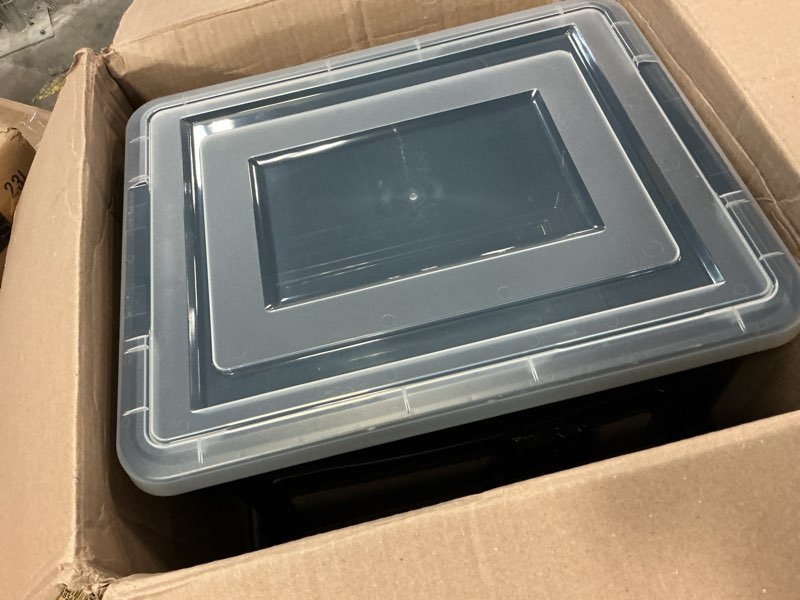 Condition photo showing Good Condition for folding mobile file cart, 14-1/2w x 18-1/2d x 21-3/4h, clear/black