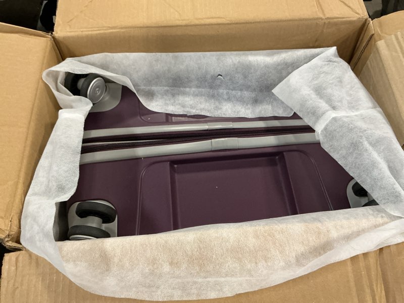 Condition photo showing As Is for  Samsonite Freeform 2-Piece Luggage Set - Carry-On & Large Checked Luggage with Dual Spinner Wheels - Durable Polypropylene Hardshell - TSA Lock, Airline-Approved - Expandable - Amethyst Purple