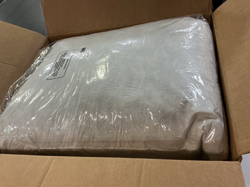 Condition photo showing Good Condition for Feather Down Throw Pillow Inserts 20 x 20, Set of 2, 100% Organic Cotton Shell, Soft Decorative Square Pillows Insert for Living Room Sofa, Couch, or Bed (White) 20x20 Inch(Pack of 2) White(pack of 2)