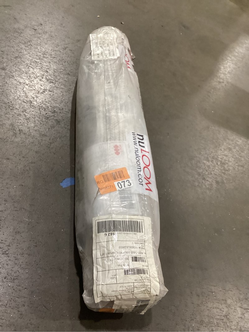 Condition photo showing New/Like New for Nuloom grey rug 2’8”x8’