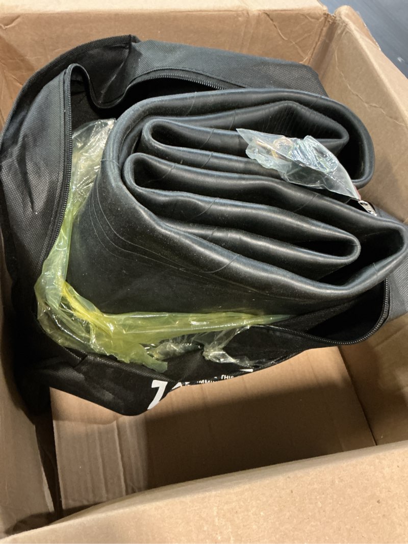 Condition photo showing As Is for heavy-duty inflatable float - river & snow tube, swim & sledding, pool closing inner tube 44''