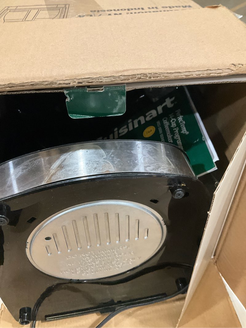 Condition photo showing As Is for Cuisinart 14-Cup Coffee Maker, Programmable PerfecTemp Glass Carafe Coffee Machine with 1-4 Cup Setting, Brew Strength Control and Pause, Stainless Steel, DCC-3200NAS 14-Cup Glass Stainless Steel