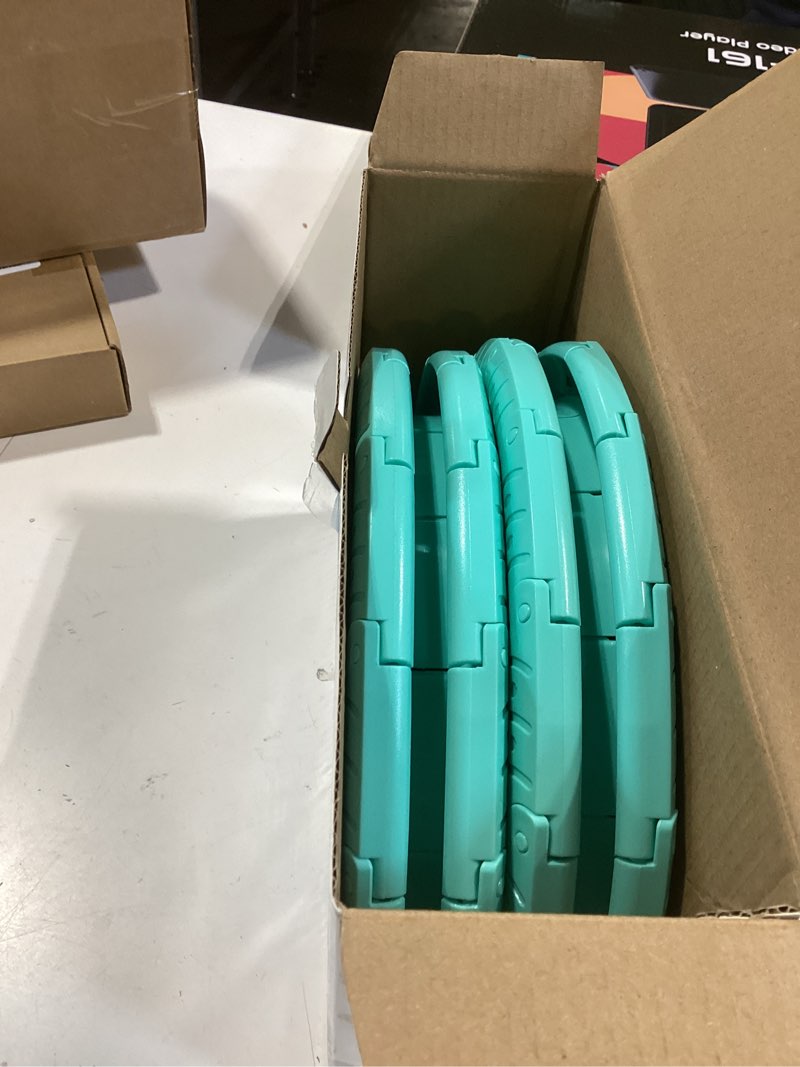 Condition photo showing Good Condition for weighted hula circle with 26 links(56 inch) for adults weight loss, infinity fitness hoop plus size, for women smart exercise equipment 56-66inch 26links-blue green