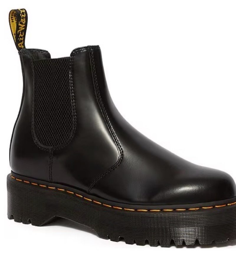 Dr. Martens Women's 2976 Quad Leather Platform Chelsea Boots Size US-6 Men’s/7 Women’s 