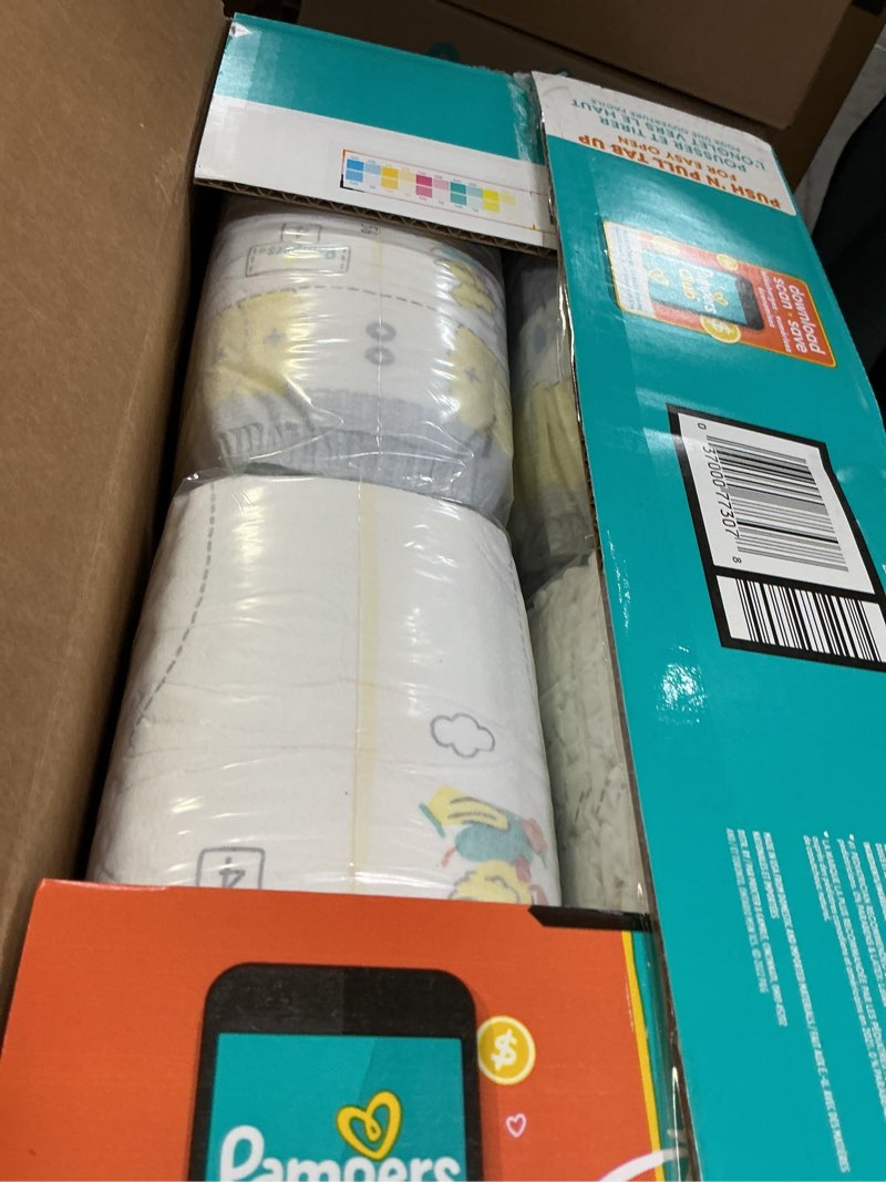 Condition photo showing Good Condition for pampers swaddlers diapers, size 4 (15-34 lbs), 120 count, absorbent, keeps baby dry and comfortable, skin safe disposable baby diaper (packaging may vary) size 4 120