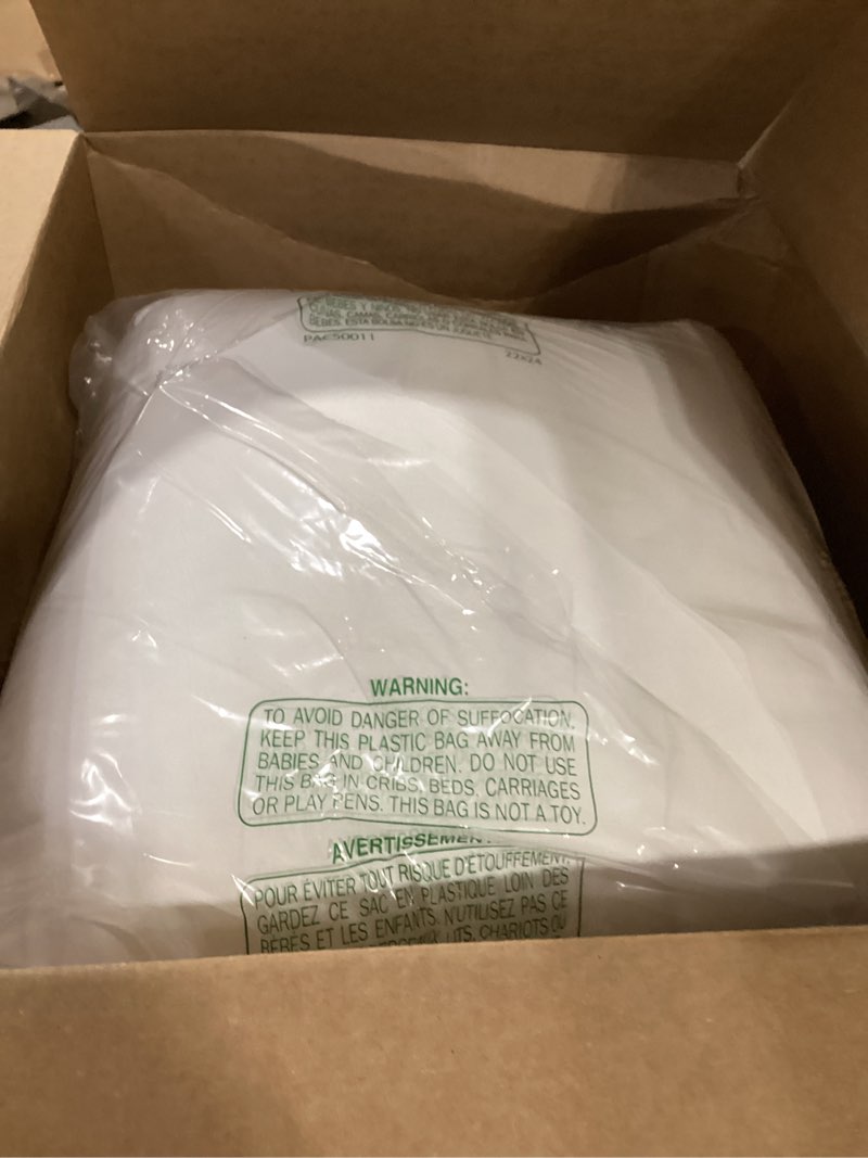 Condition photo showing As Is for amazon basics down alternative bed pillows for back and side sleepers, medium density, king size, 36" x 20", white, 2-pack king (pack of 2) medium pillow