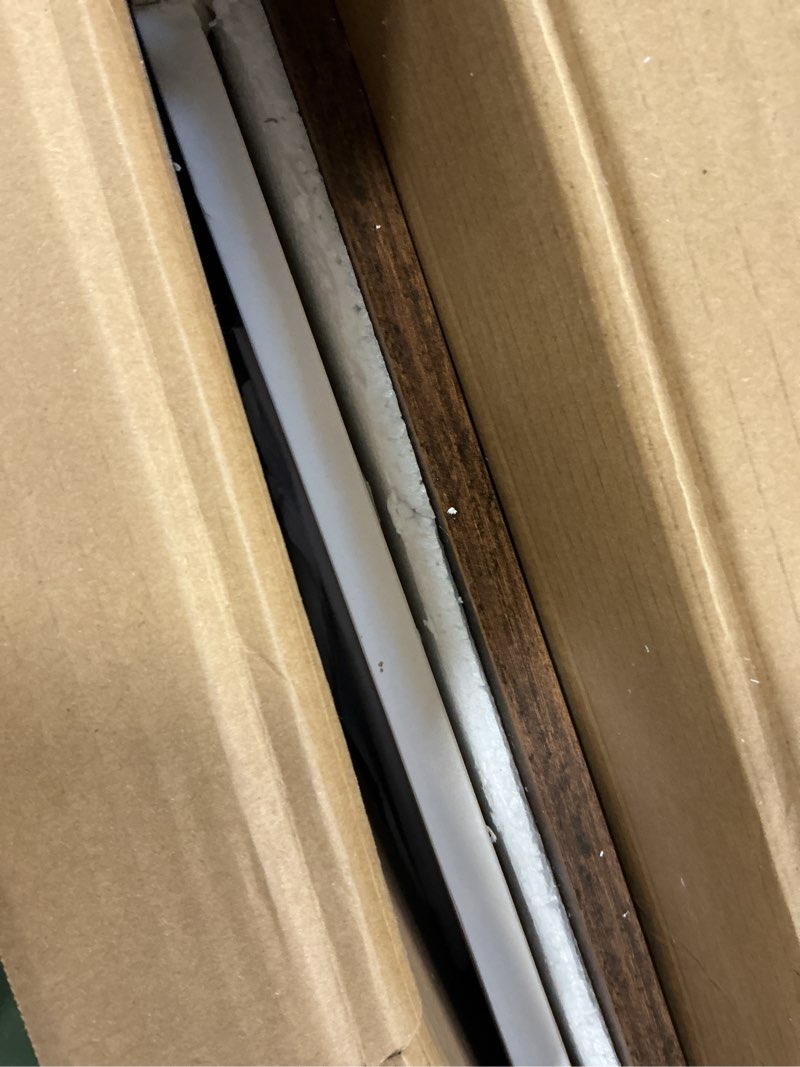 Condition photo showing Good Condition for PayLessHere | 32 Inch Computer Desk | Brown | Office Desk with Metal Frame, Adjustable Feet | Water-Resistant, Scratchproof Surface | Sturdy Writing Table for Home Office or Study | Pack of 1 32 Inch Brown