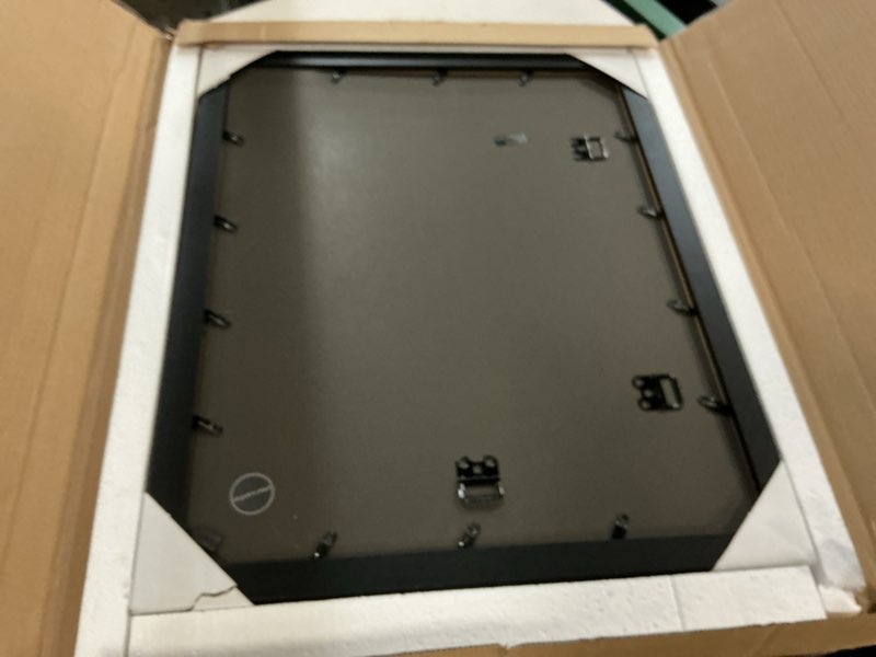 Condition photo showing Good Condition for americanflat 16x20 picture frame with polished plexiglass - black picture frame - wide photo frames made of engineered wood for vertical or horizontal wall display - epic collection - black black 16x20