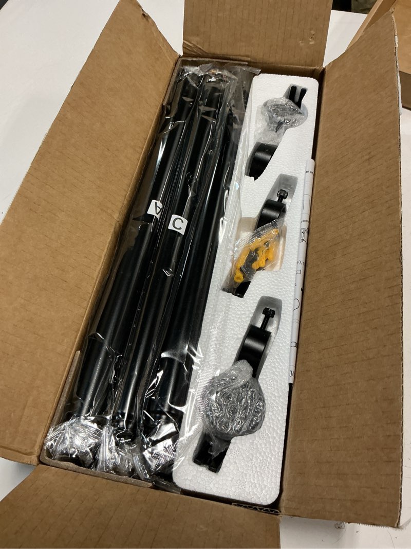 Condition photo showing New/Like New for YaFex Curtain Rods 32-144 Inch, Heavy Duty 1 Inch Adjustable Curtain Rod for Windows, Black Extra Long Window Treatment Rods, Modern Design, Easy Installation 32" to 144" Black