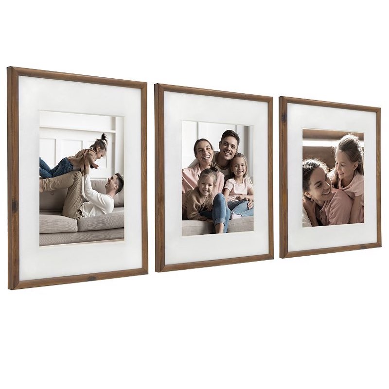 hliwegns matte gold frame set of 3 - vintage18x22 poster frame with plexiglass for wall gallery display, picture frame for puzzles, artwork, photos and posters - ideal christmas day in matte gold