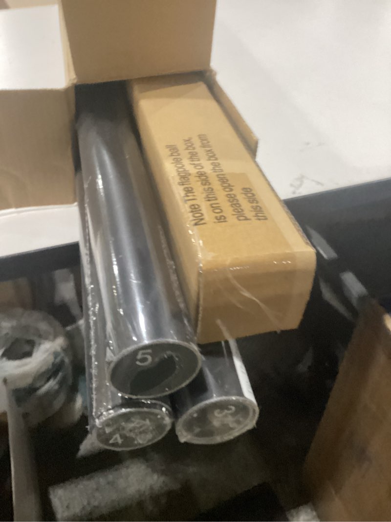Condition photo showing New/Like New for heavy duty 20 ft flag pole, unbending 100mph wind resistance, 12gauge 95hbw hard aerospace aluminum, in-ground flagpole kit for outside house