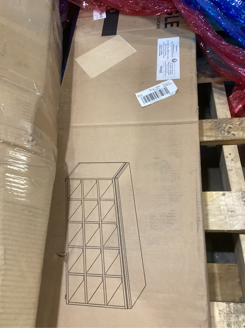 Condition photo showing New/Like New for VASAGLE CUSTOS Collection - Shoe Bench, Storage Bench with Padded Seat, Entryway Bench with 15 Compartments, for Bedroom, 11.8 x 41.3 x 18.9 Inches, Cloud White and Dove Gray ULHS15WT 15 cubbies Cloud White + Dove Gray