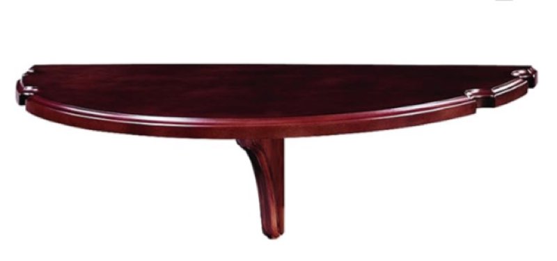 RAM Game Room Half Moon Wall Pub table with cue rests, English Tudor