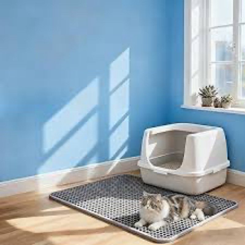 ESTHELLO Cat Litter Mat Large, Cat Litter Trapping Mat, Honeycomb Double Layer Design, Easy to Clean