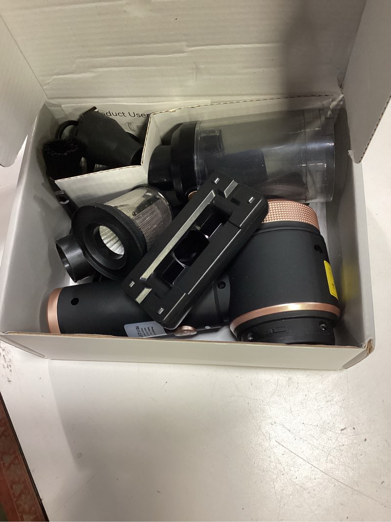 Condition photo showing As Is for Car Vacuum Portable Cordless, Hand Vacuum with 16000PA High Power, 7 in 1 Mini Car Vacuum Cleaner with One-Click Empty, Dual Hepa Filter, LED Light, Type-C Charging Small Handheld Vac Black