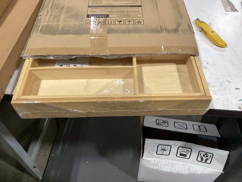 Condition photo showing Good Condition for utoplike extra large kitchen drawer organizer, expandable bamboo drawer holder for utensils, silverware, flatware, 7-9 slots cutlery tray