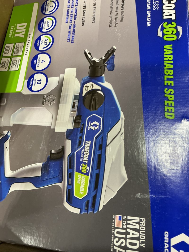 Condition photo showing New/Like New for graco 26d283 truecoat 360 variable speed paint sprayer gun