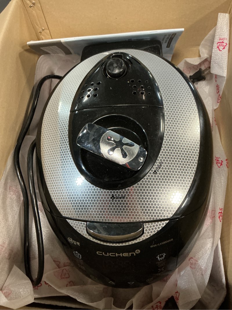 Condition photo showing As Is for cuchen black diamond ih pressure rice cooker 6 cup & 10 cup | wha-lx0601id wha-l