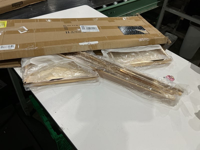 Condition photo showing Good Condition for nuptio gold vases for centerpieces wedding - 2 pcs 39.4 inch tall metal flower vase flowers stand for party tables decorations - elegant bulk weddings decoration table geometric centerpiece stand 39.4 inch - 2 pcs gold