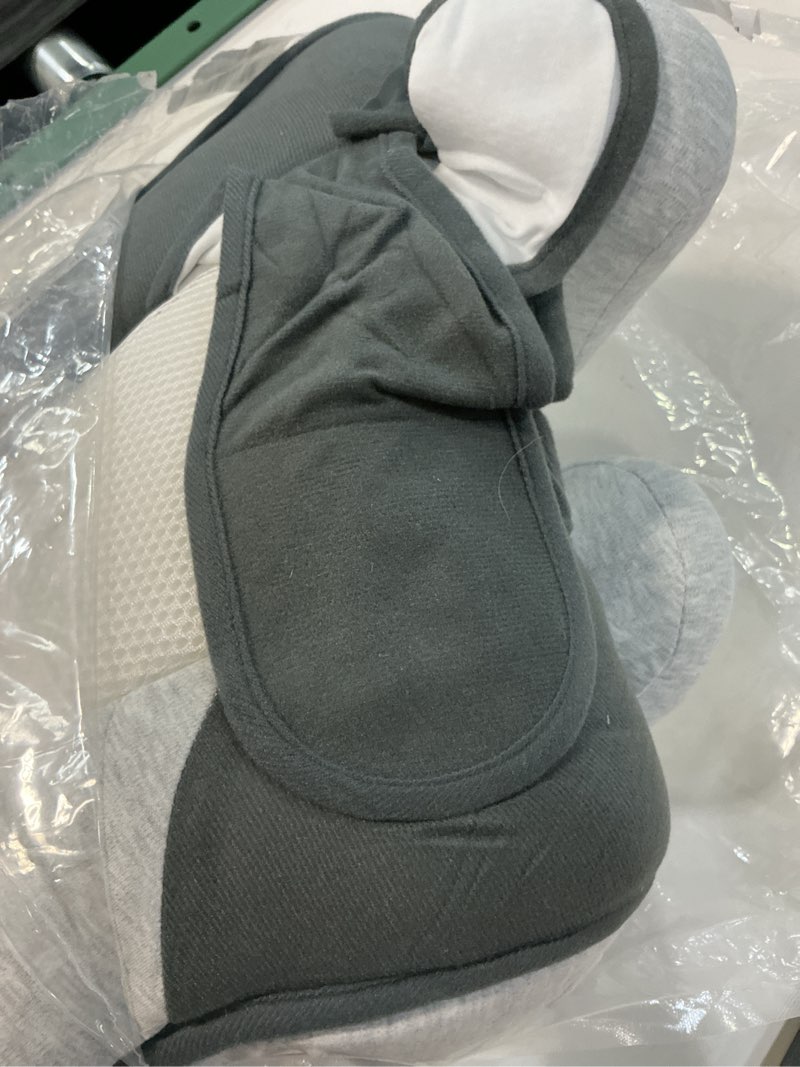 Condition photo showing As Is for feeding pillow anti overflow feeding pillow for reducing spit-up, safety nursing pillow dark gray