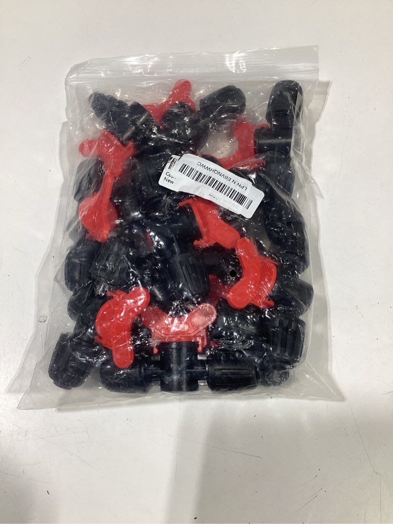 Condition photo showing As Is for 12 pieces 1/2 inch drip irrigation valve fittings, 1/2'' barbed shut off valve for 1/2 inch irrigation tubing (1/2" id x 0.650" od) anti-leak straight irrigation parts for garden system 1/2" nut valve 12 pcs