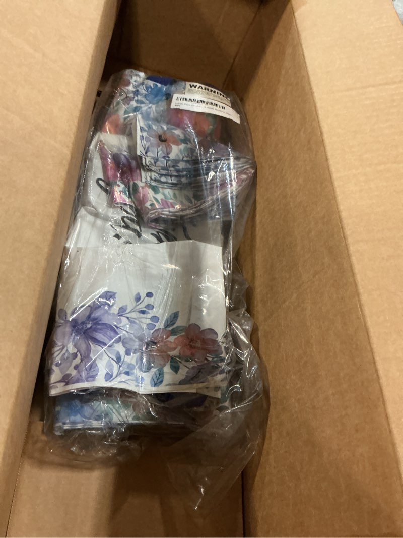 Condition photo showing Good Condition for infinite pack large thank you merchandise bags w/loop handle, glossy boutique bag, 3" bottom gusset & 3 mil thick floral 18" x 18" pack of 100