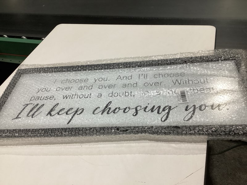 “I choose you. And i’ll choose you over and over and over. Without pause, without a doubt, in a heartbeat, I’ll keep choosing you.” Wall decor (black)