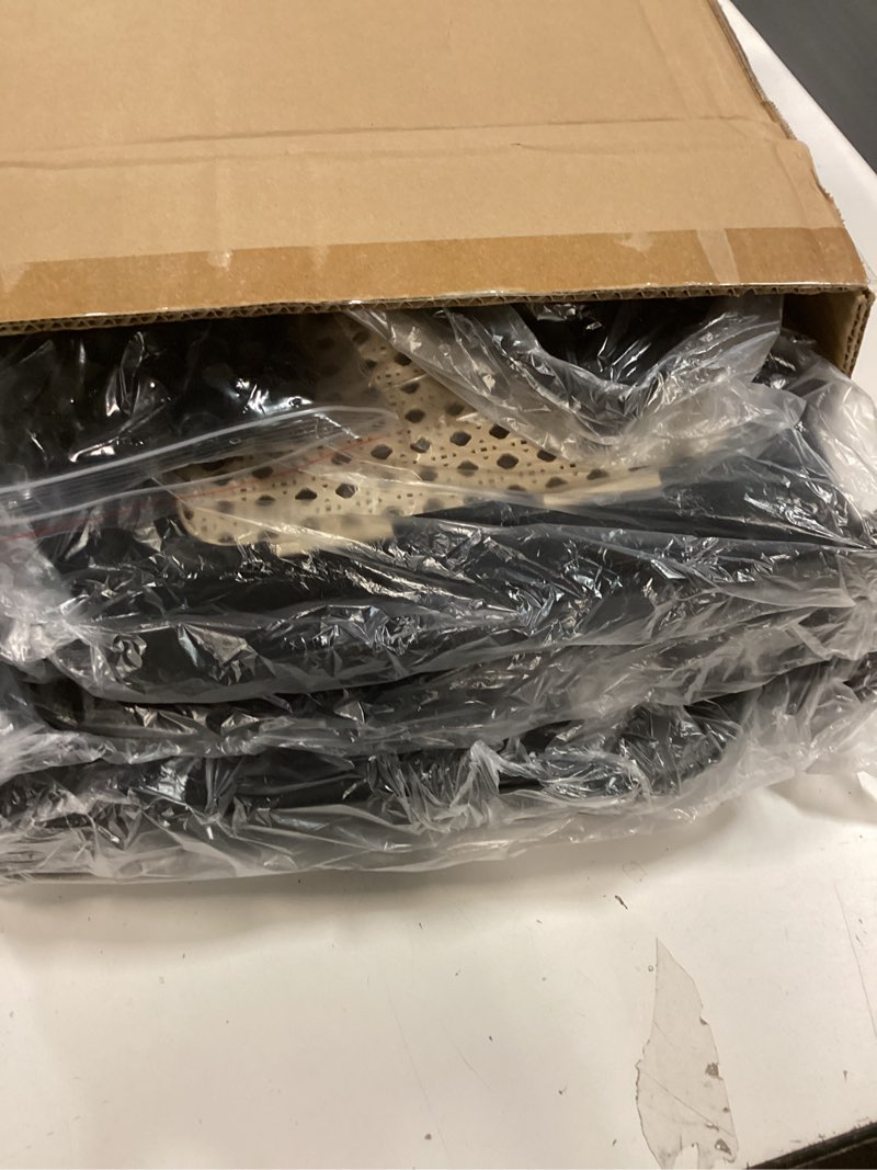 Condition photo showing Good Condition for Retro Rattan Vertical Shoe Rack, Free Standing Shoe Storage Cabinet, Small Shoe Rack, Storage Rack, Suitable for Small Spaces and Narrow Spaces (Black, 5-Tier) Black 5-Tier