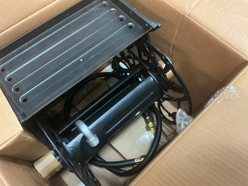 Condition photo showing As Is for style selections aluminum 125-ft wall-mount hose reel