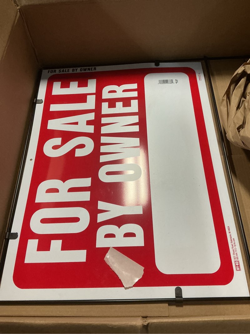 Condition photo showing Good Condition for hy-ko products rsf-605 for sale by owner sign 36 in h x 24.5 in w red & white