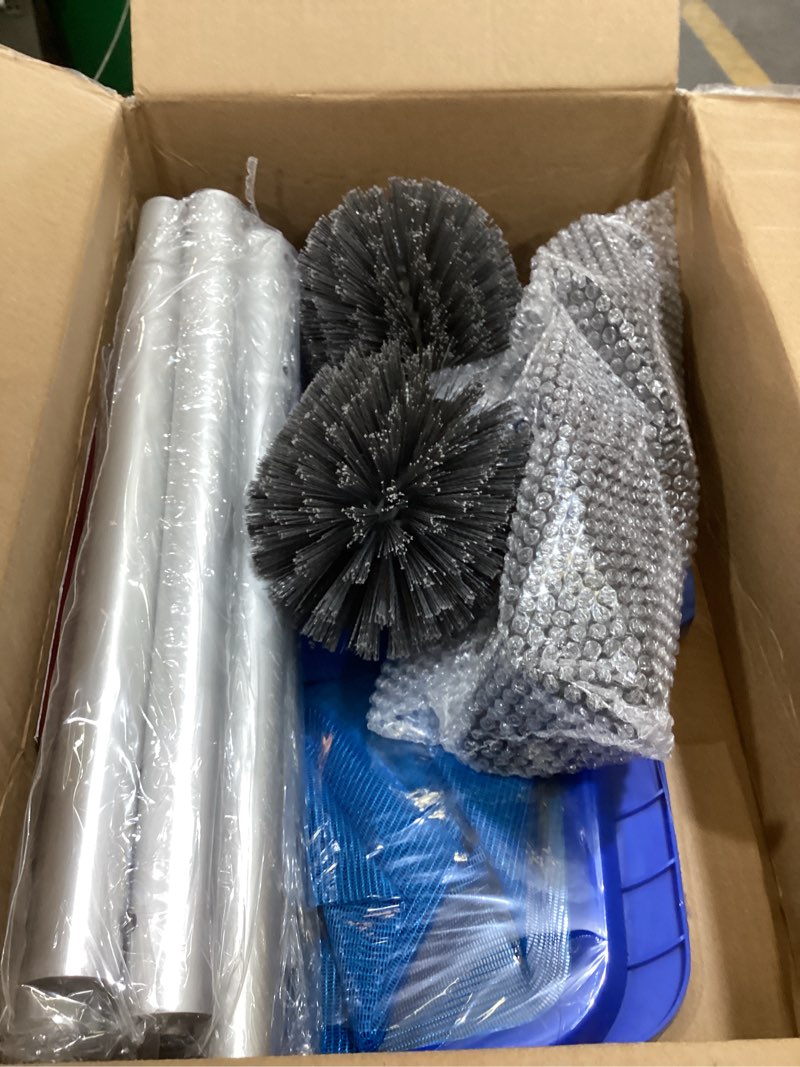 Condition photo showing Good Condition for best choice products pool cleaning kit pool brush, skimmer net & 9 ft adjustable pole for wall & surface cleaning