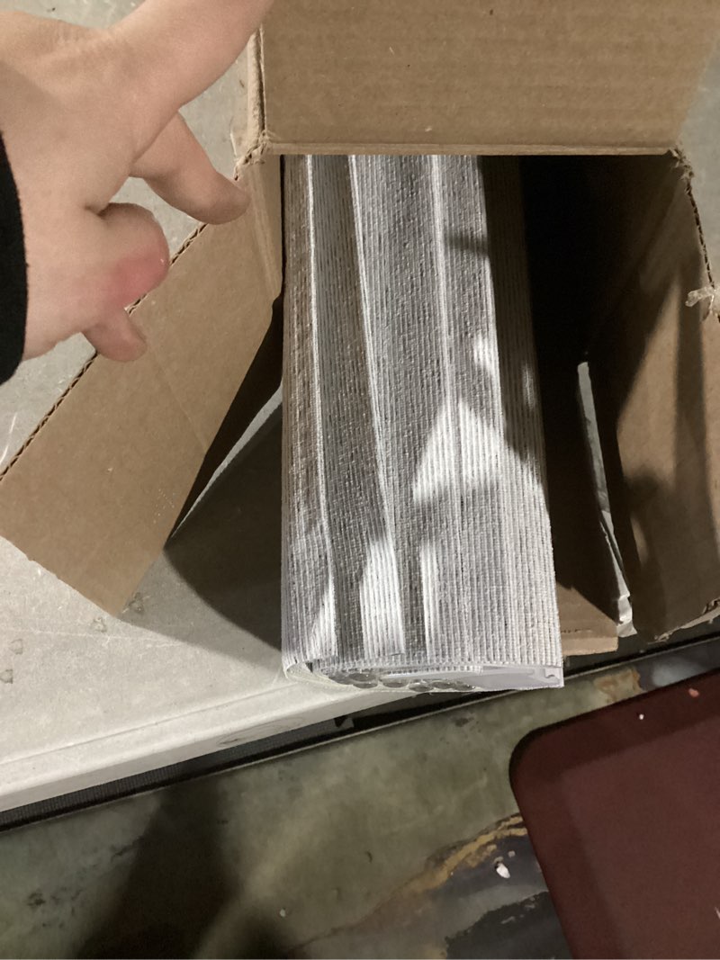 Condition photo showing Good Condition for SIMILAR TO STOCK PHOTO.. Persilux Custom Size Cordless Roller Blinds for Windows Blackout Shades with Jacquard Cassette Valance, Privacy Light Control, Single Jacquard Roller Blinds for Living Room, Bedroom and Door, White