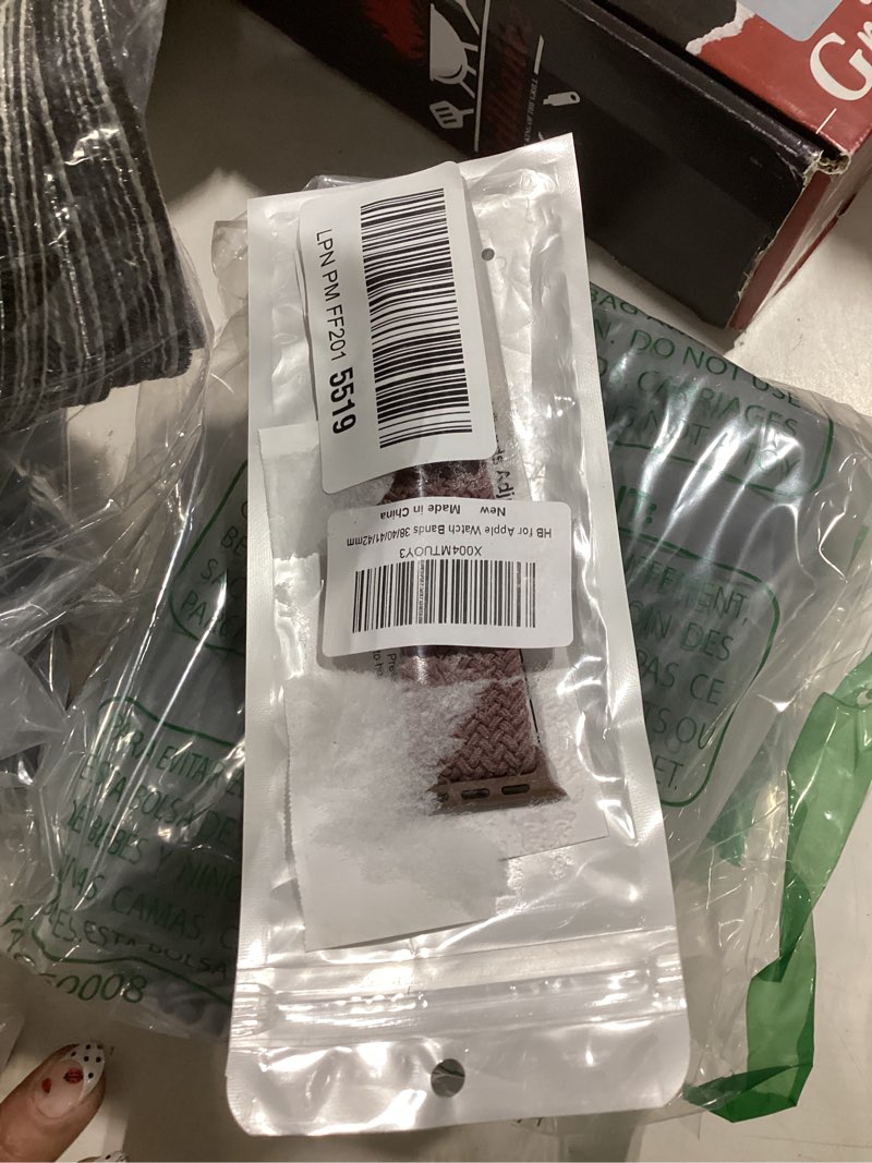 Condition photo showing New/Like New for braided stretchy band compatible with apple watch bands 38mm 40mm 41mm 42mm 44mm 45mm 46mm 49mm women men, soft nylon solo loop magnetic sport strap for iwatch series 11 10 9 8 7 6 5 4 3 2 1 se ultra violet smoke 38mm/40mm/41mm/(42mm-series 11 10)