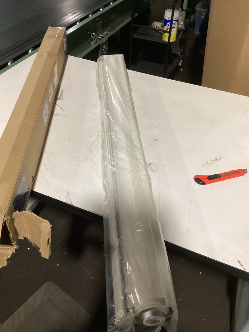 Condition photo showing As Is for Joydeco Linen Zebra Blinds for Windows, Cordless Privacy Light Filtering Dual Layer Window Shades, Free-Stop Roller Blinds for Home, 40” W x 72” H Linen 40"W x 72"H