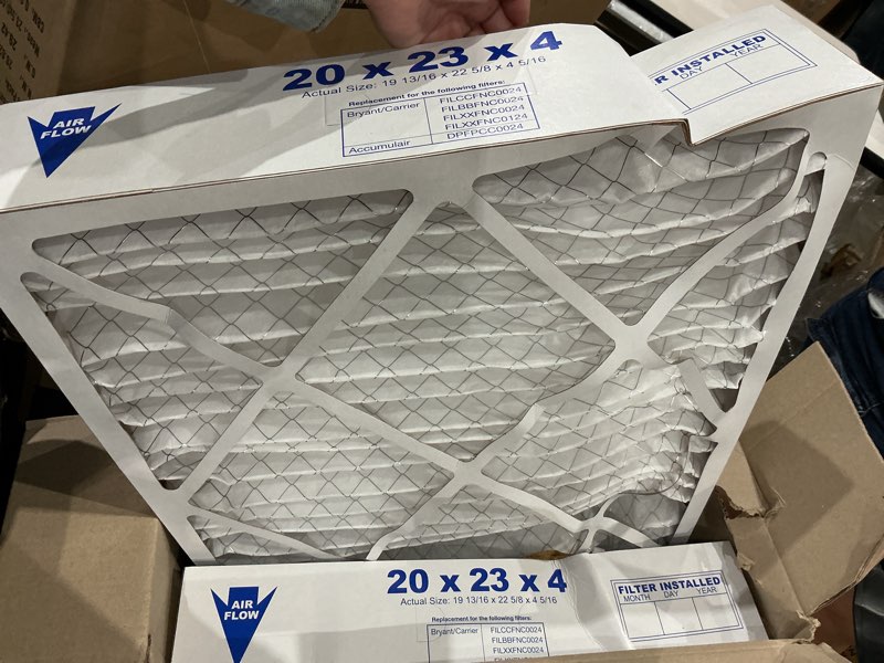 airx filters 20x23x4 furnace filter merv 8, compatible with bryant carrier filxxfnc-0024, replacemen