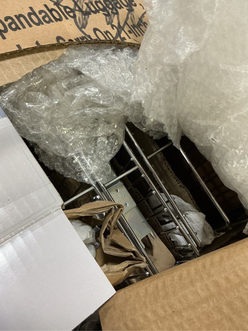 Condition photo showing Good Condition for ocg 4-tier pull out kitchen cabinet spice rack holder shelves (8" w x 21" d), slide out slim storage wire baskets for storage organization, narrow slide out storage for narrow space