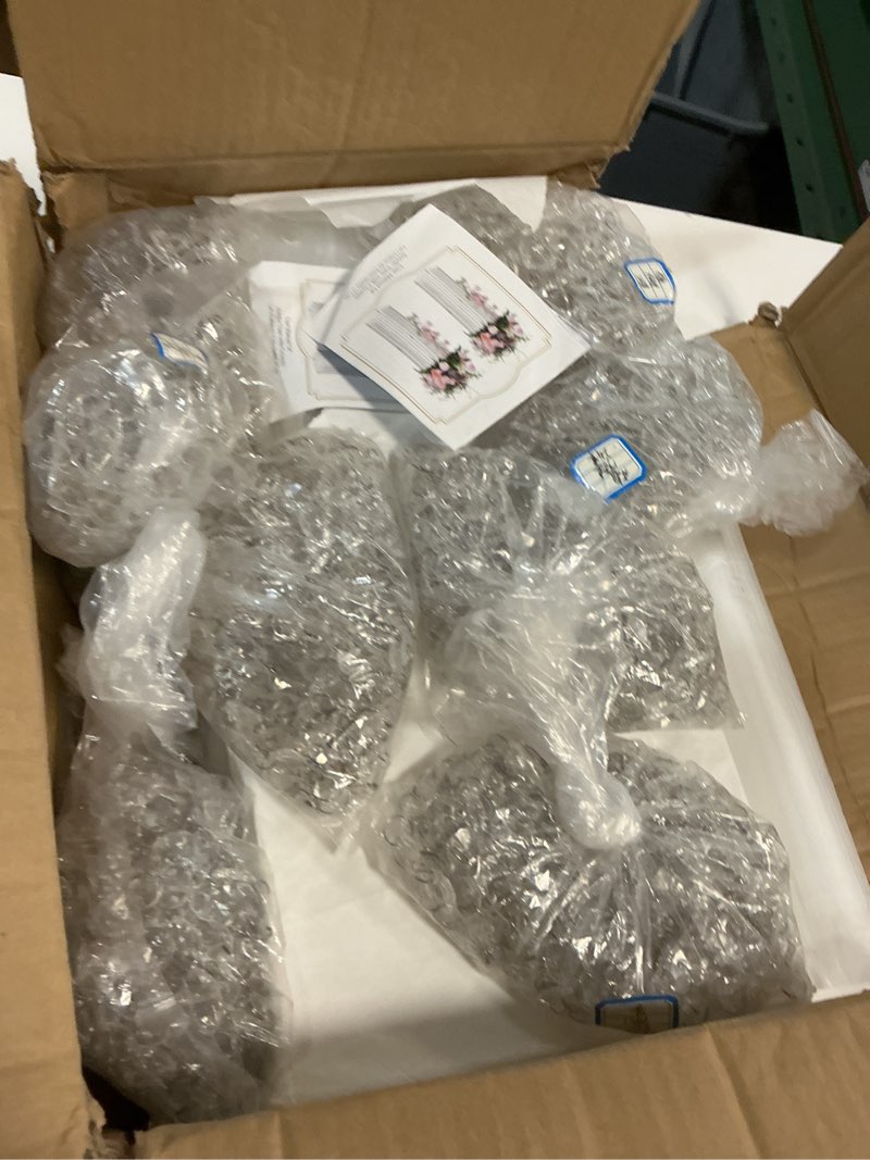 Condition photo showing Good Condition for Nuptio Centerpieces for Weddings Acrylic Vases - 10 Pcs 15.7in Tall Crystal Flower Vase Flowers Stand for Party Tables Decorations - Elegant Bulk Weddings Decoration Table Geometric Centerpiece Stands 10 15¾ inch Tall