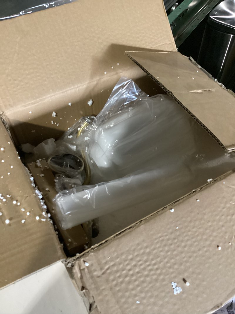 Condition photo showing New/Like New for Progress Lighting Replay Collection 1-Light Etched White Glass Modern Bath Vanity Light Brushed Nickel, E26