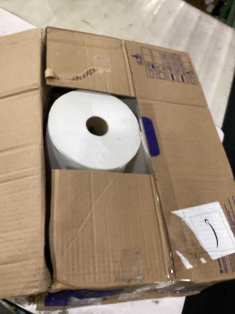 Condition photo showing As Is for 1missing 1 roll only 5 rollstork roll hand towel white h80, premium, 6 rolls, 8030630 white 6 hand towel rolls x 600 ft premium weave pattern