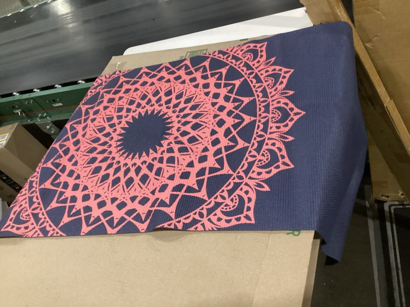 Condition photo showing Good Condition for gaiam print yoga mat, non slip exercise & fitness mat for all types of yoga, pilates & floor exercises pink marrakesh